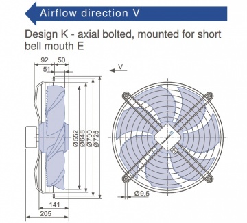 Ventilator axial de aspiratie Ziehl FN 056-SDQ.4F.V7P2